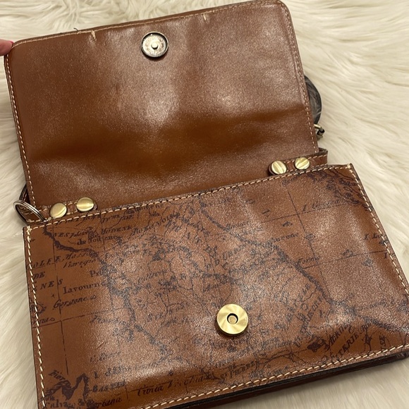 PATRICIA NASH Riot Rust Signature Map Leather Crossbody bag - Picture 4 of 16